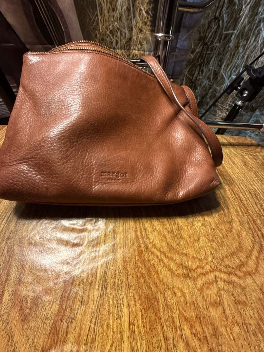 Margot New York Brown Leather Crossbody Bag - Picture 2 of 5